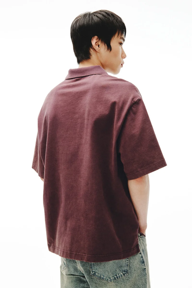 H&M  Loose Fit Cotton polo shirt for Men | Best Price UAE