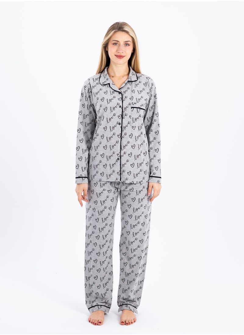 zecotex  - Women's Classic Pajama Set | Soft Ribbed Cotton Sleepwear | Two-Piece Summer Loungewear | Comfortable Homewear for Women - Image 1
