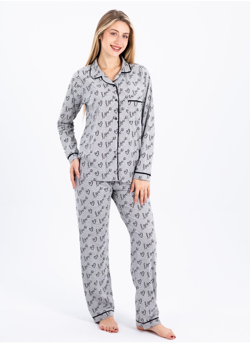 zecotex  - Women's Classic Pajama Set | Soft Ribbed Cotton Sleepwear | Two-Piece Summer Loungewear | Comfortable Homewear for Women - Image 1