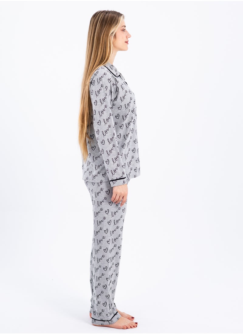 zecotex  - Women's Classic Pajama Set | Soft Ribbed Cotton Sleepwear | Two-Piece Summer Loungewear | Comfortable Homewear for Women - Image 1