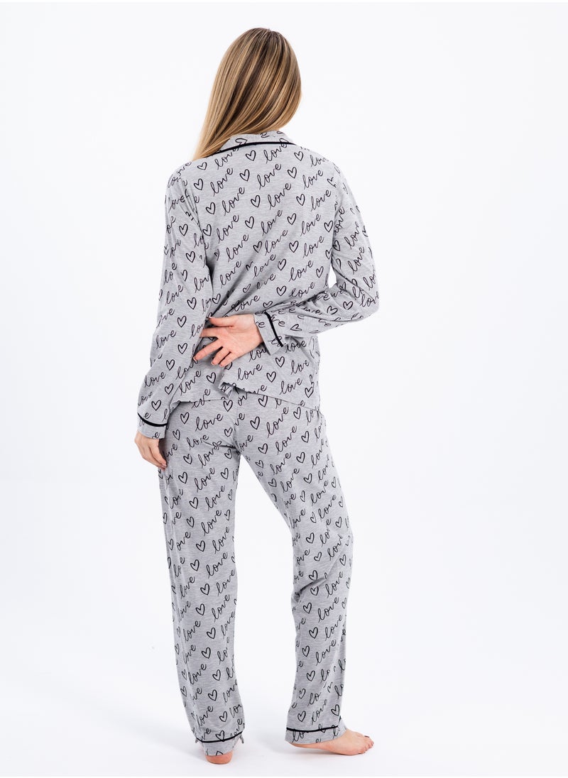 zecotex  - Women's Classic Pajama Set | Soft Ribbed Cotton Sleepwear | Two-Piece Summer Loungewear | Comfortable Homewear for Women - Image 1