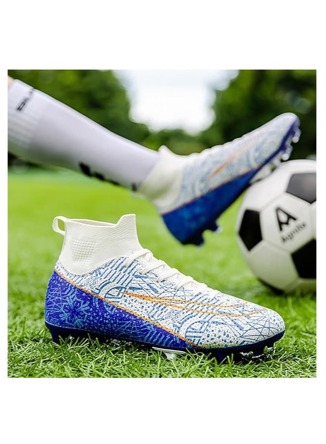Soccer Shoes for Kid, Grass Ground Football Cleats for Boy,Professional High-Top Breathable Athletic Football Shoes  - Image 4