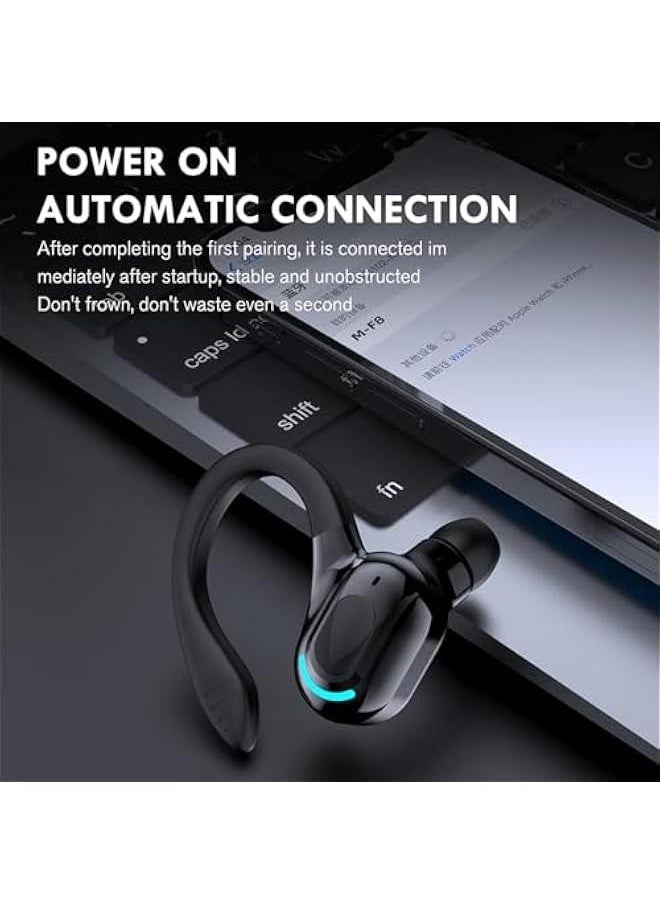 Generic - Wireless Earbuds with Earhooks Single Bluetooth Earpiece Sports Headphones Over the Ear Running Workout Wrap Around Earbuds 20H Long Battery Life Waterproof Noise Cancelling Headset for Android iOS - Image 1