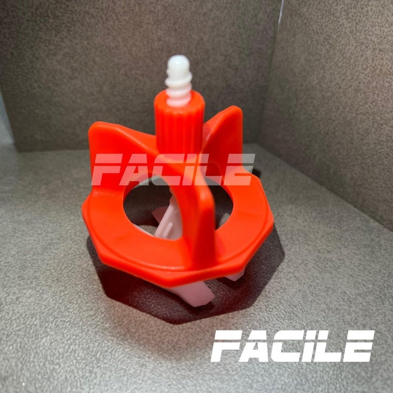 FACILE Tile Leveling System Spiral Kit Reusable Tile Leveler Needle Thickness Tile ToolsOrange Cap 50pcs White base100pcs MM2MM PRODUCTS 3 mm - Image 3
