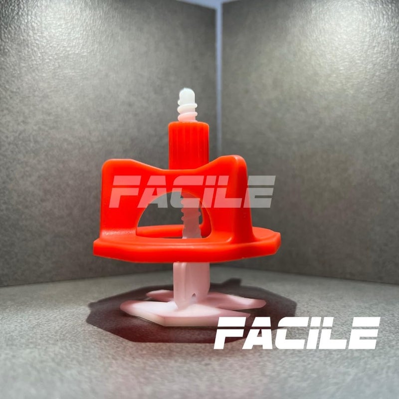 FACILE Tile Leveling System Spiral Kit Reusable Tile Leveler Needle Thickness Tile ToolsOrange Cap 50pcs White base100pcs MM2MM PRODUCTS 3 mm - Image 4