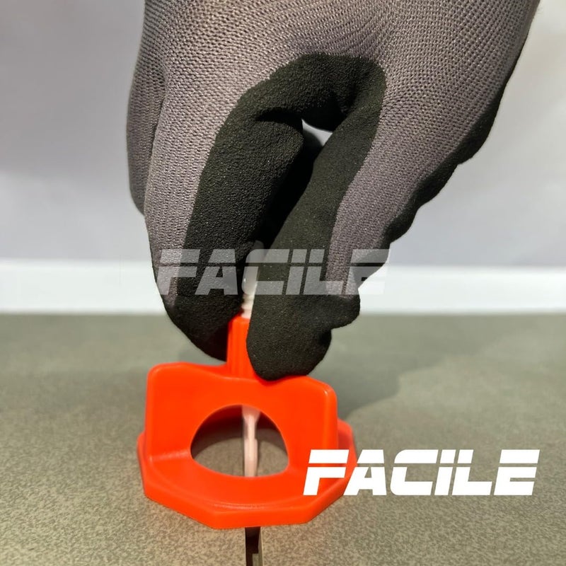 FACILE Tile Leveling System Spiral Kit Reusable Tile Leveler Needle Thickness Tile ToolsOrange Cap 50pcs White base100pcs MM2MM PRODUCTS 3 mm - Image 5