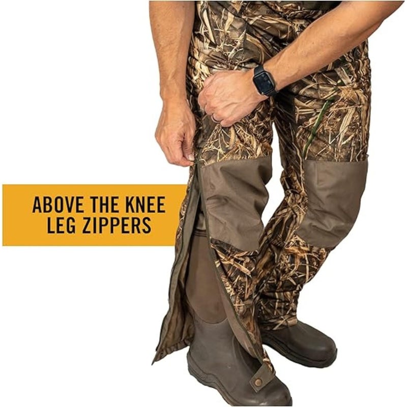 HOT SHOT Menâ€™s Elite Camo Hunting Bib, Realtree Max 7 Camo, Waterproof, Insulated, Designed for All Day Use, Medium - Image 5