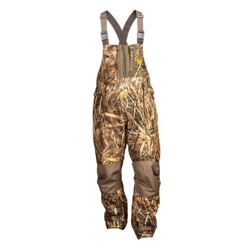 HOT SHOT Menâ€™s Elite Camo Hunting Bib, Realtree Max 7 Camo, Waterproof, Insulated, Designed for All Day Use, Medium - Image 1