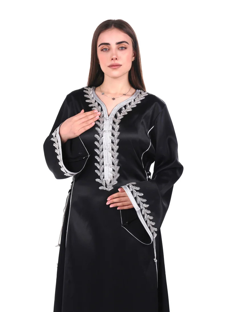 AL BENT AL SHARQIEH women satin jalabiya dress