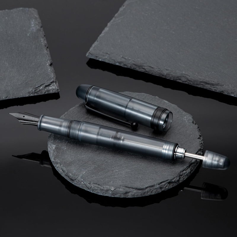 Asvine V126 Vacuum Filling Fountain Pen, Matte Black Acrylic Extra Fine Nib, Large-Capacity Pen with Gift Case - Image 5