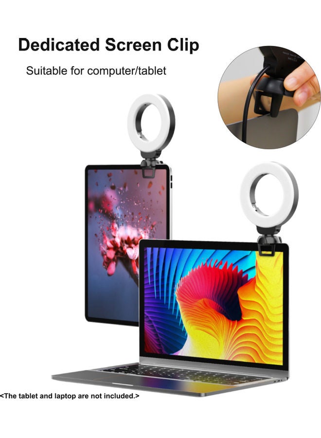 إسكدنيا مصباح حلقي LED. أسود/ أبيض - Image 3