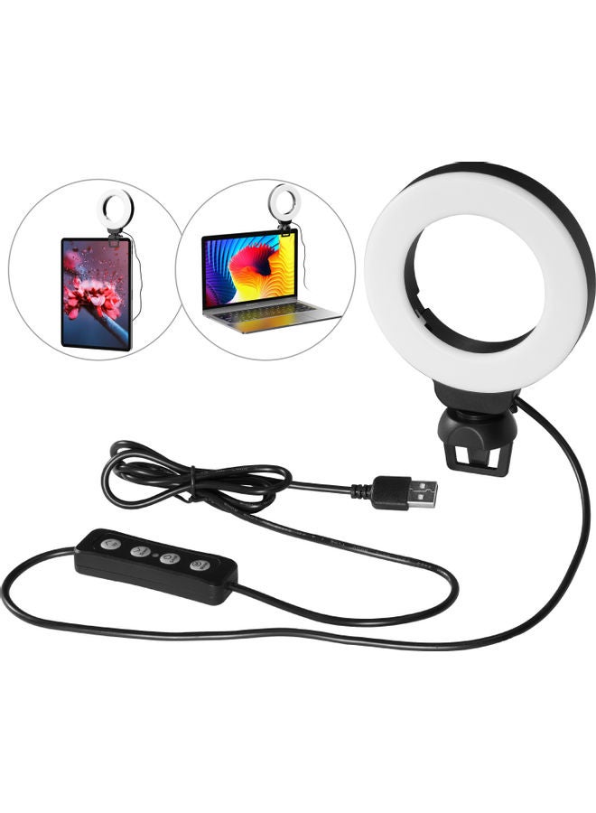 إسكدنيا مصباح حلقي LED. أسود/ أبيض - Image 5