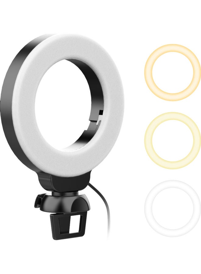 إسكدنيا مصباح حلقي LED. أسود/ أبيض - Image 4