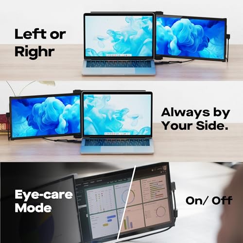 MP 2026 Mobile Pixels Duex Plus DS 13.3" Portable Monitor, USB Type-C/HDMI Plug and Play Laptop Screen Extender, FHD 1080P Laptop Monitor, Compatible with Windows/Mac - Image 4