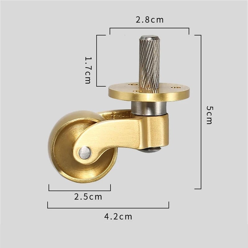 Brass Sofa Tables and Chairs Furniture Casters Heavy Silent Steering Wheel Computer Chair Small Wanxiang Wheel Foot(4PCS) - Image 2