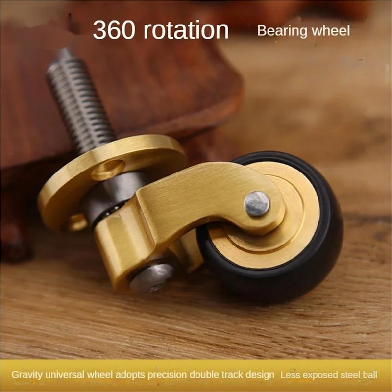 Brass Sofa Tables and Chairs Furniture Casters Heavy Silent Steering Wheel Computer Chair Small Wanxiang Wheel Foot(4PCS) - Image 3