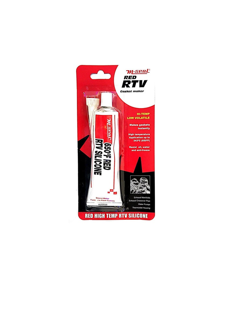 M-Seal Gasket Maker Red 650F (343C) High Temperature  - Image 3