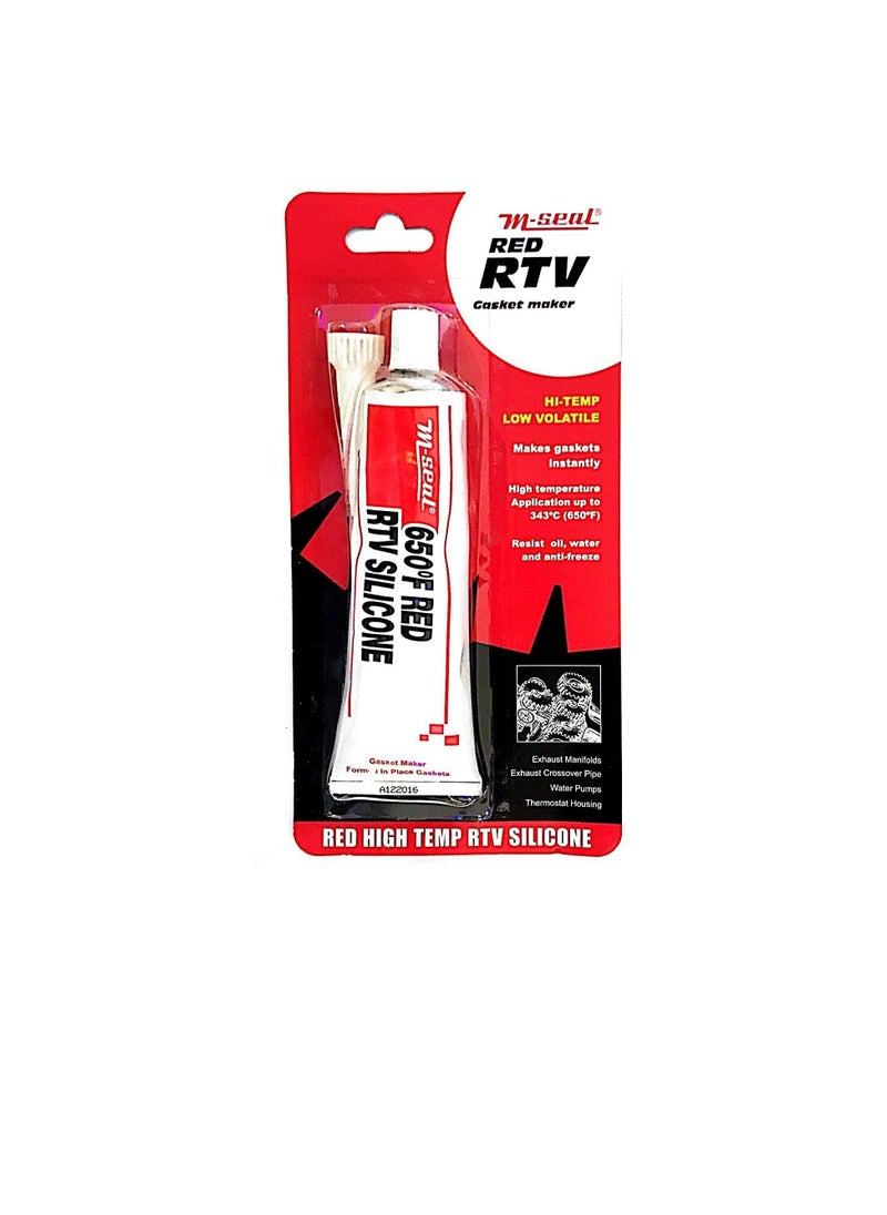 M-Seal Gasket Maker Red 650F (343C) High Temperature  - Image 2