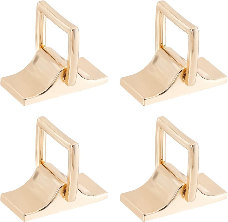 klarako 4 Sets Strap Connector Clasp Buckles, Purse Suspension Clasp Multi-Purpose D-Ring Arch Handbag Ring Hardware Side Clip Buckle with Screws Shoulder Bag Lanyard Clasp Handmade Bag Making Hardware - Image 1