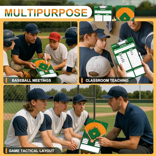 ShYeenei Baseball Lineup Board, Double-Sided Clipboard for Coaches, Dry Erase Lineup Boards, 3rd Generation Coaching Clipboard for Baseball, Softball, Portable and Efficient - Image 4