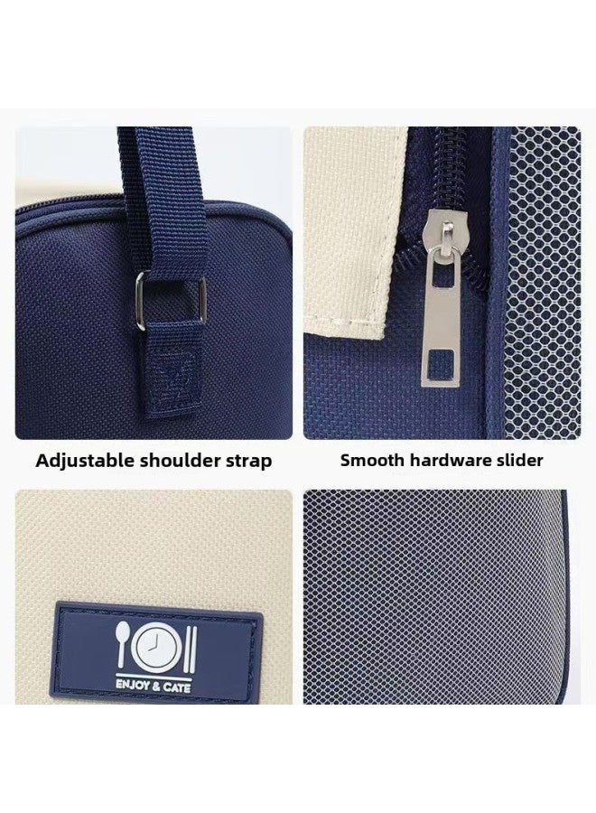 Generic Hot Lunch Bag Lunch Bag Office Workers With Lunch Box Handbag Aluminum Foil Thick Insulation Bag-Color:Black-Capacity:Below 20l - Image 5