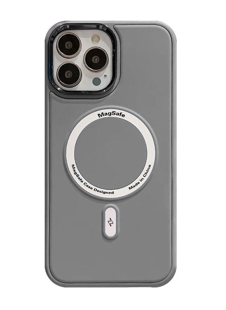 CATANES - iPhone 14 Pro MagSafe Case Magnetic Cover Protective Shockproof Wireless Charging Compatible Grey - Image 1