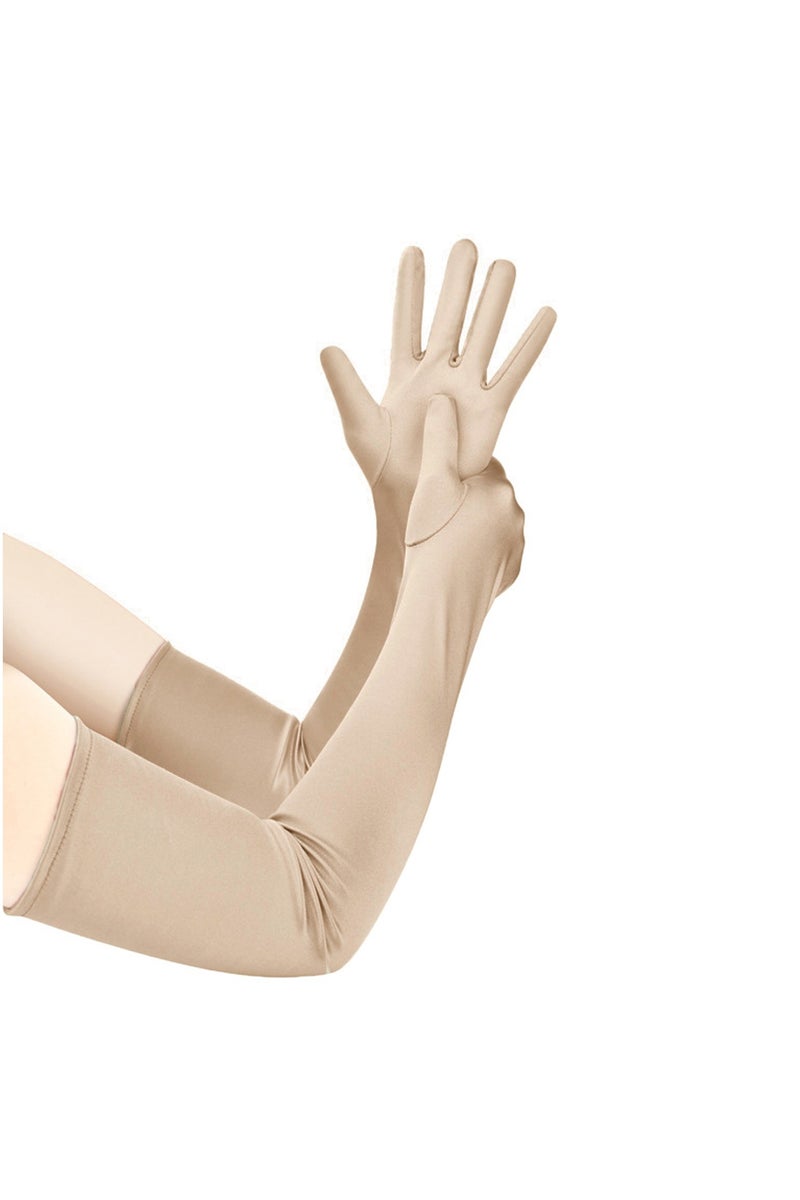 1 زوج قفازات نسائية طويلة بطول الكوع قفازات نسائية طويلة بطول الكوع قفازات أوبرا سهرة أوبرا، قفازات زفاف قفازات زفاف صيفية للقيادة للنساء أو الفتيات أو السيدات - Image 2