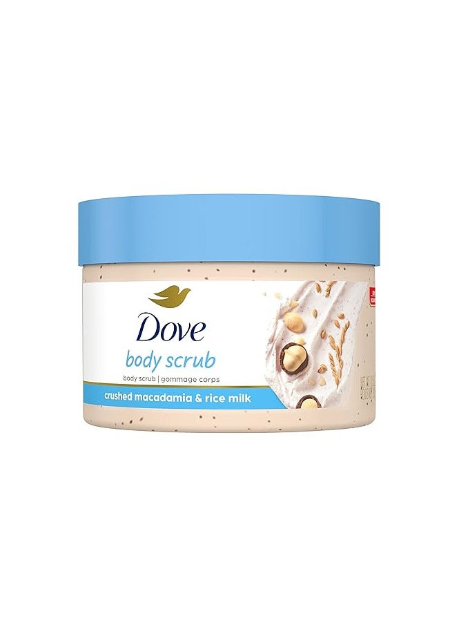 Dove Body Scrub Macadamia & Rice Milk 298g - Image 1
