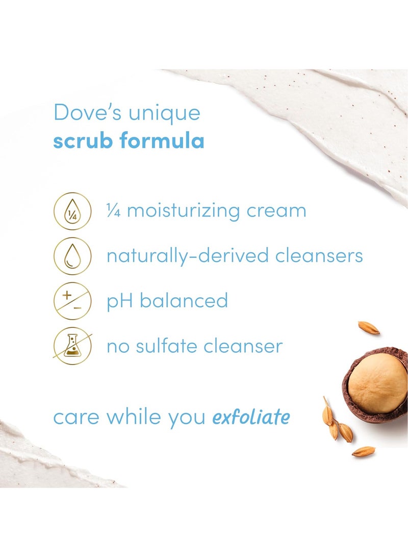Dove Body Scrub Macadamia & Rice Milk 298g - Image 2