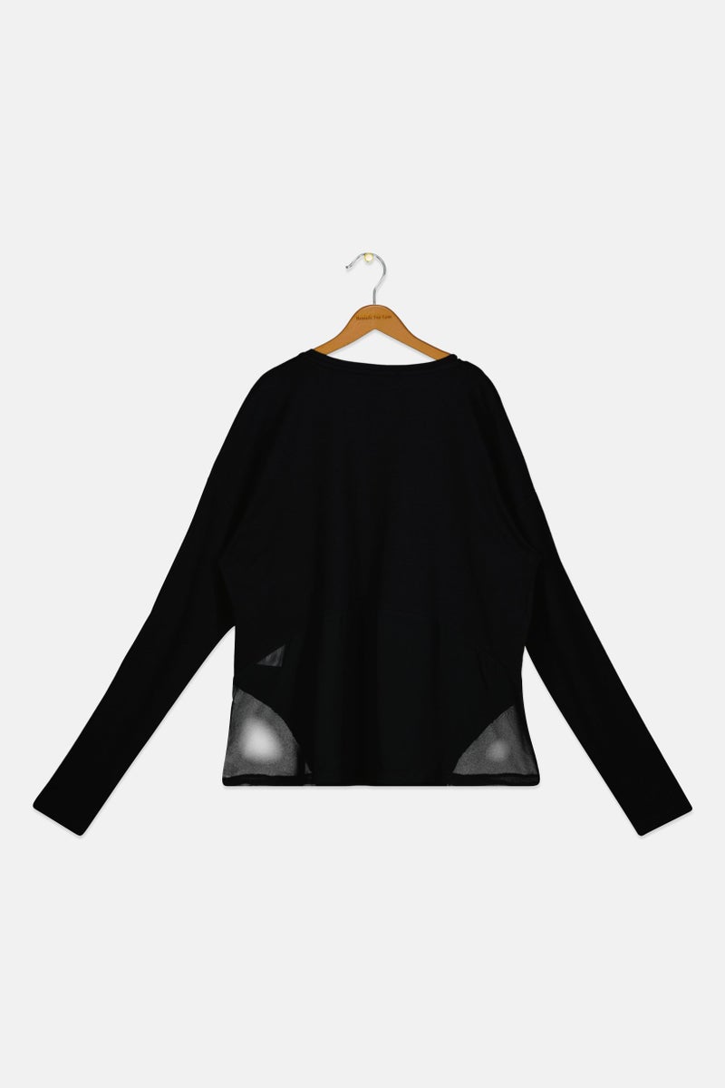 FREDDY Kids Girl Long Sleeves Graphic Print Tee, Black - Image 2