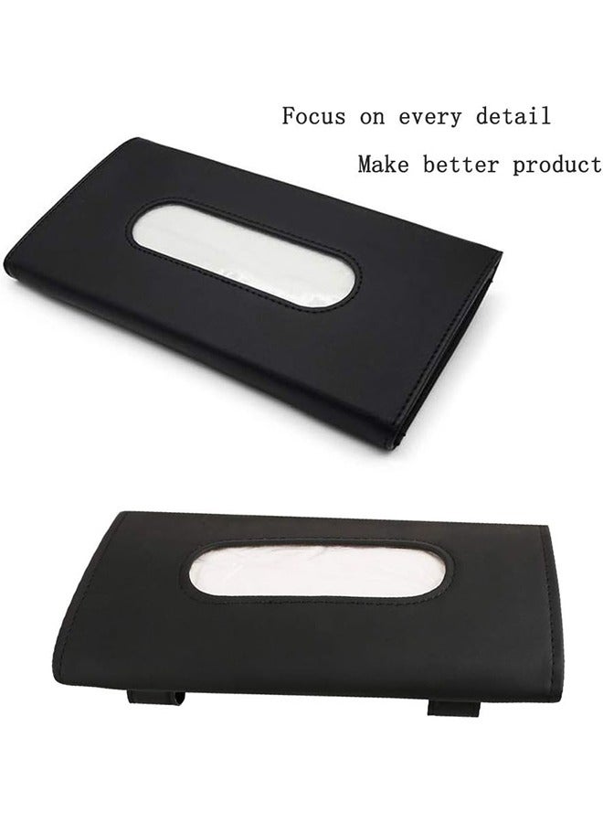 تودي جي هو منديل الجلد الممتاز وحامل الأنسجة ، للمقعد الخلفي والسيارة ، Cartbox02B ، أسود - Image 4