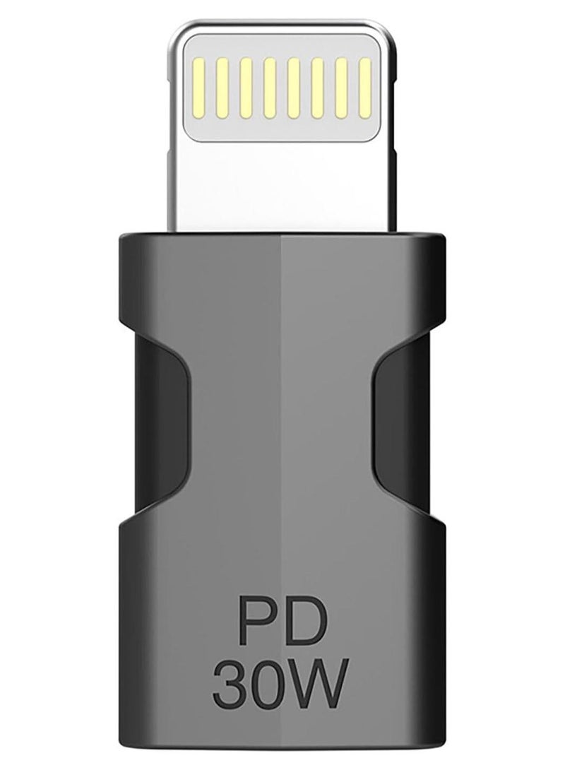 YZMA GLOBAL 30W PD Fast Charging Adapter Type-C to Lightning Converter – Compact USB-C Female to Lightning Male Charger for iPhone iPad, Compatible with MacBook, iOS Devices, Laptops and More - Image 1