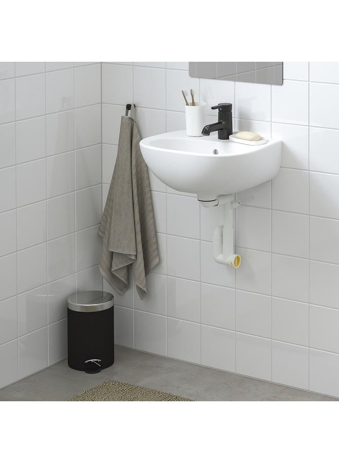 erorex Wash-basin with water trap, white, 45x35 cm - Image 3