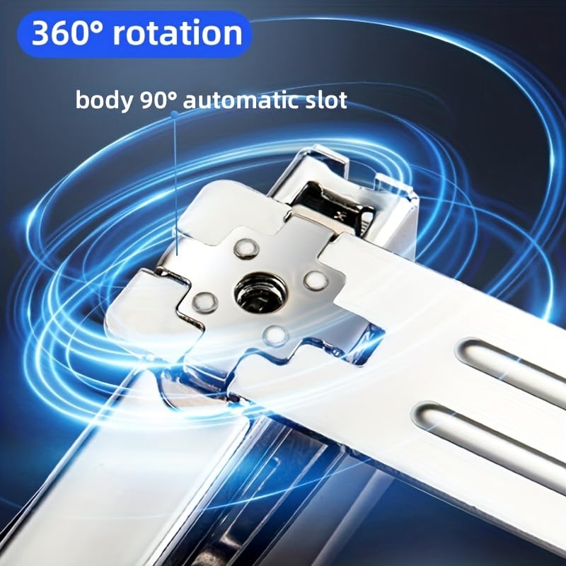 KICKZU 360° Rotating Stapler with 1000 Pin, Head Desktop Stapler with Staples Chisel for Office Stationery School, Temporary and Permanent Heavy Duty Desktop Staple Tool - Image 3