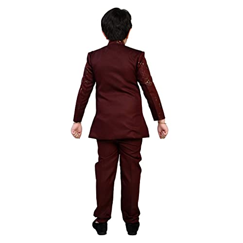 ZOLARIO Sherwani for Kids Boys, Ideal for Birthday, Marriage, Diwali and Other Functions. 6-7 years, Red color - Image 3