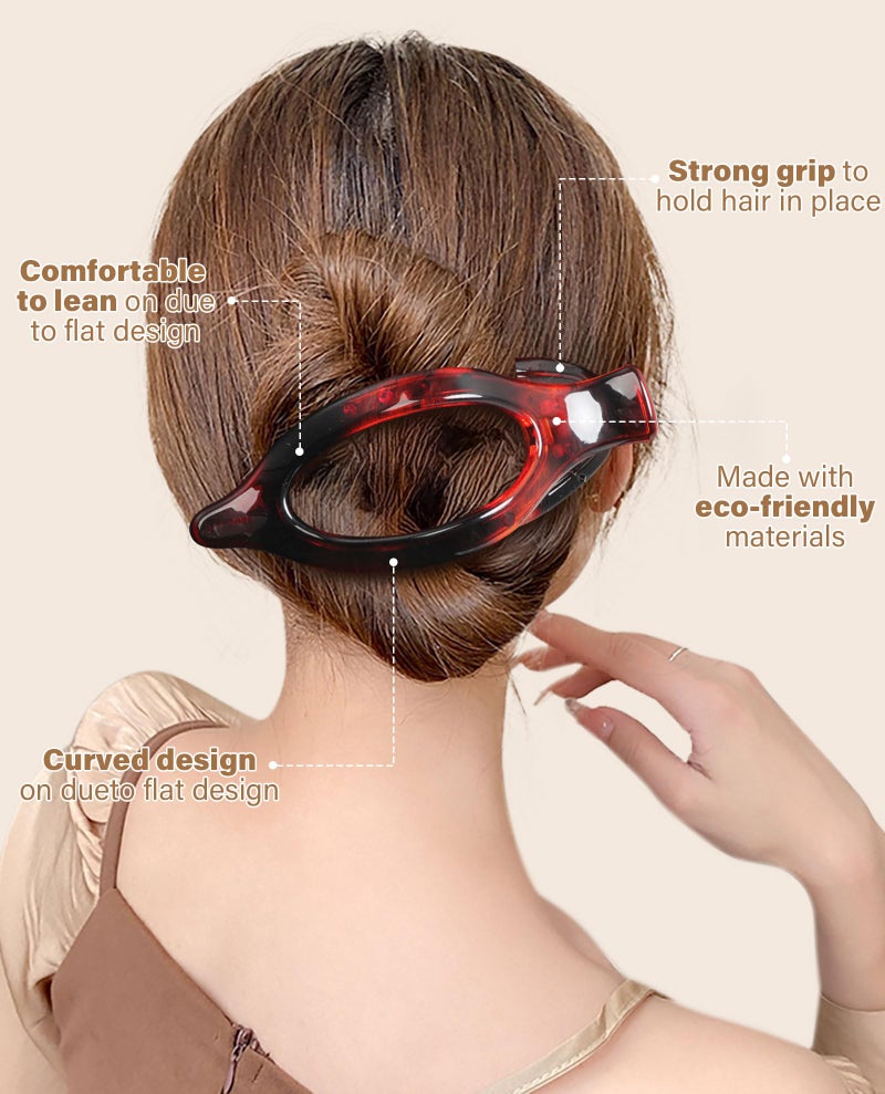 AWAYTR French Concord Hair Clips - 6Pcs Side Slide Volume Clips for Women Girls, Strong Hold No Slip Grip, Thick or Thin Hair (Matte Finish, L:4.6 IN, W:1.97IN) - Image 3