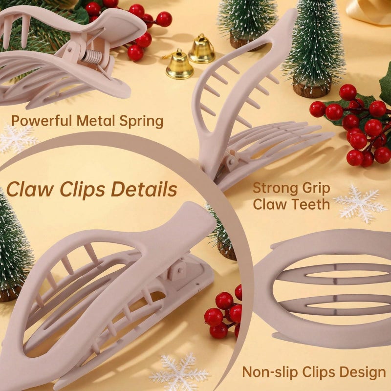 AWAYTR French Concord Hair Clips - 6Pcs Side Slide Volume Clips for Women Girls, Strong Hold No Slip Grip, Thick or Thin Hair (Matte Finish, L:4.6 IN, W:1.97IN) - Image 5