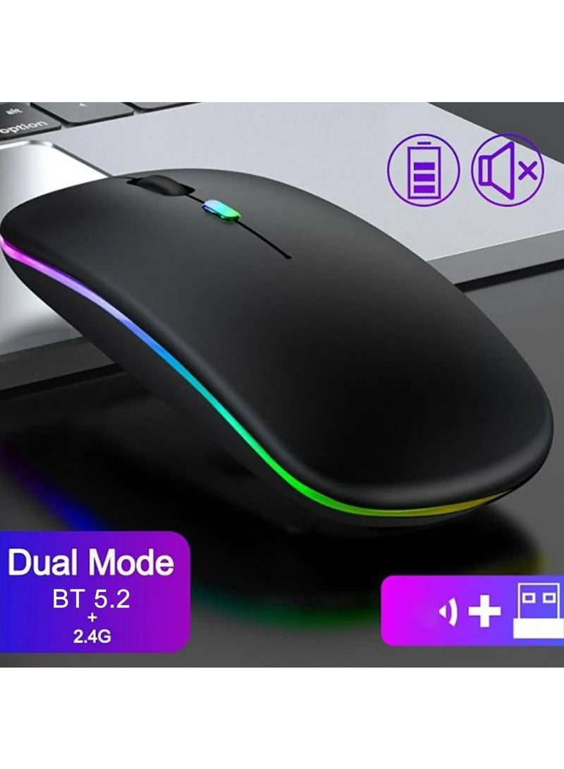 Wireless Mouse For Laptop PC Bluetooth RGB Rechargeable Mouses Wireless Computer Silent Mice LED Backlit Ergonomic Gaming Mouse - Image 2