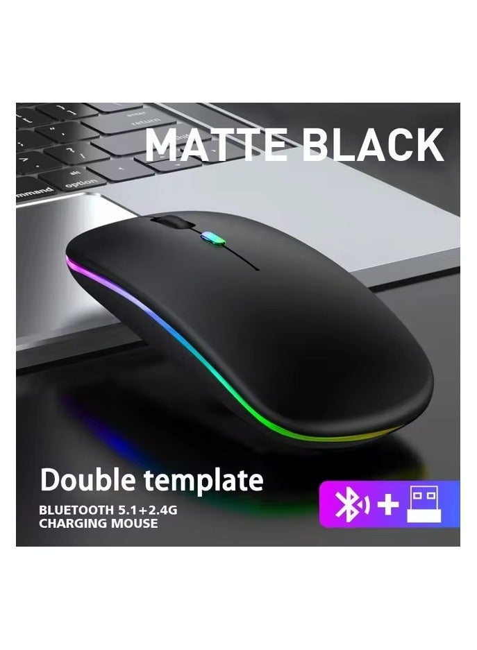 Wireless Mouse For Laptop PC Bluetooth RGB Rechargeable Mouses Wireless Computer Silent Mice LED Backlit Ergonomic Gaming Mouse - Image 3