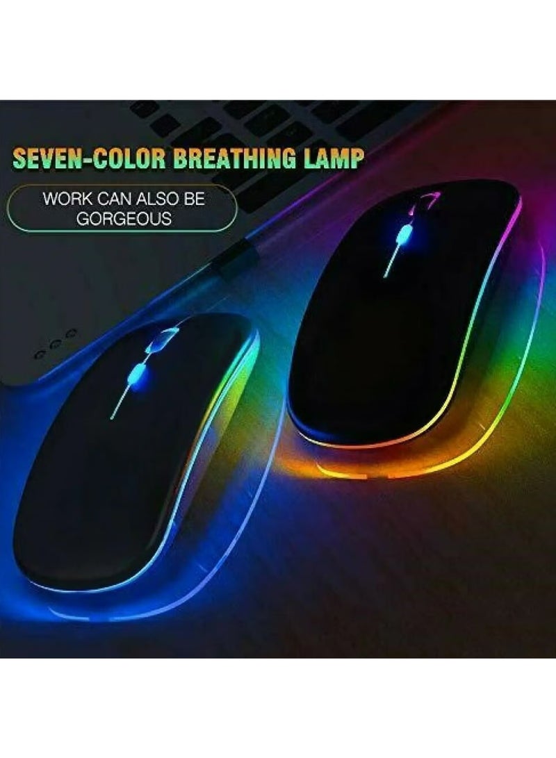 Wireless Mouse For Laptop PC Bluetooth RGB Rechargeable Mouses Wireless Computer Silent Mice LED Backlit Ergonomic Gaming Mouse - Image 5