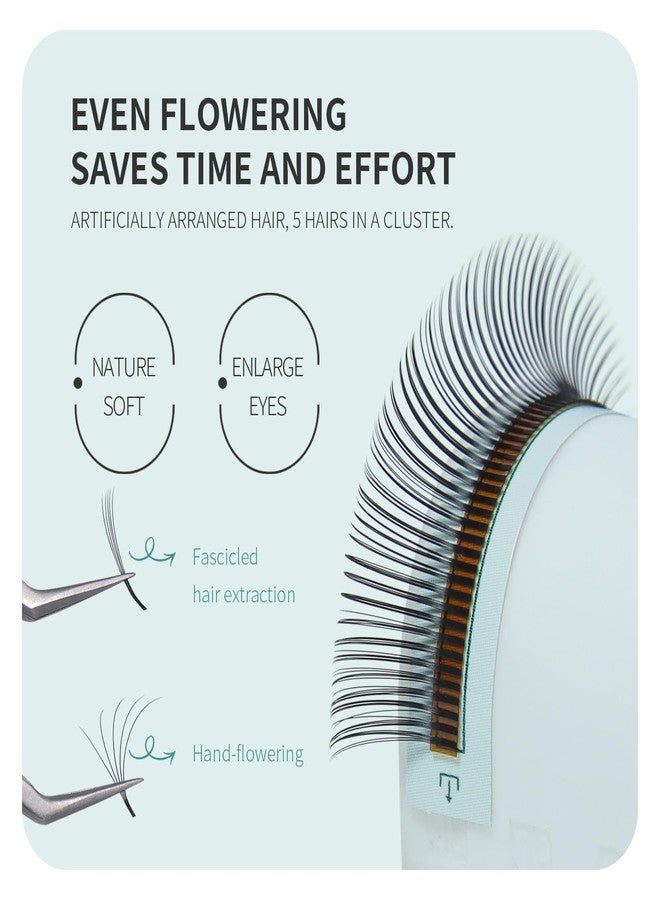 ANNAFRIS 5D Easy Fan Flower Eyelash Extensions Volume Premade Fans False Lashes Faux Mink Matte Black Cluster Lash Extensions (0.07 D 12mm) - Image 3