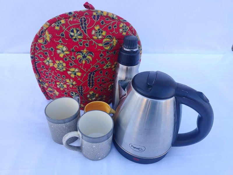 Malan Bai Mandala Tea Cozy Cover White Hand Block Winter Tea Cozy Cotton Tea Kettle Warmer Pot Cover Hot Coffee Cover Handamde Kitchen Décor Brand: Malan Bai (Pattern 3) - Image 1