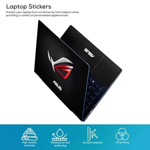 Inkykart Pattern A10 Top+Wrist Pad Vinyl Laptop Skin/Sticker/Cover for 15 to 15.6 Inches Laptops Laminated-Removable-HD Quality Compatible for Asus (15x10 Inches) - Image 2
