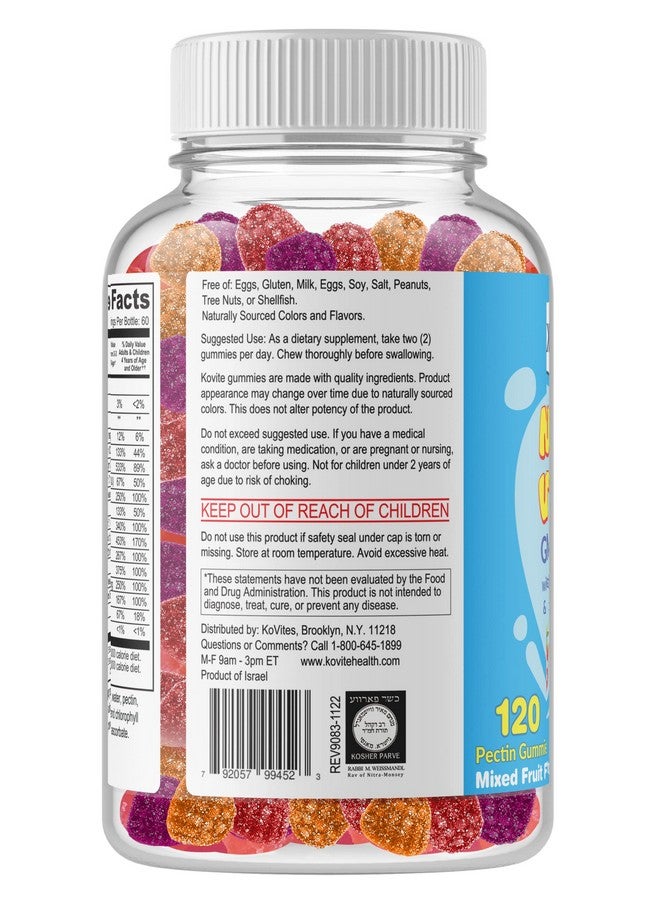 Kovite Childrens Multi Vitamin & Mineral with B6- B12 & Zinc Gummy - Assorted Fruit Flavor - 120 Gummies - Image 3