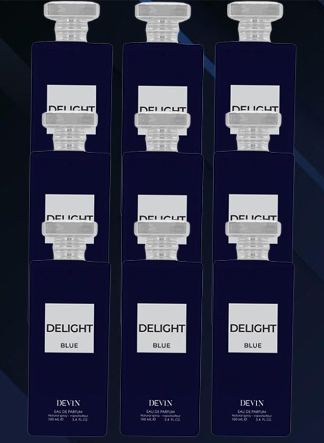 DEVIN 9 Pieces Delight Blue Perfume 100ml EDP - Image 1