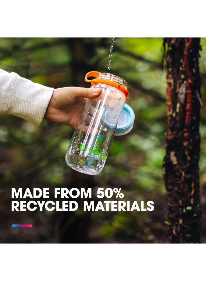 Hydrapak Recon - 50% Recycled Plastic Water Bottle, Eco Friendly & BPA Free, Smooth Flow Twist Cap, Easy Carry (750 ml, - Image 1