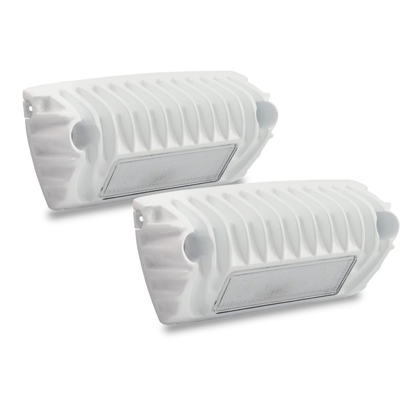 Chelhead RV Porch Light White Aluminum Base 12V DC RV Exterior Led Lighting Outside Lights Compatible with RV Camper Trailers Porches Towing 5th Wheels Utility Vehicles Boat