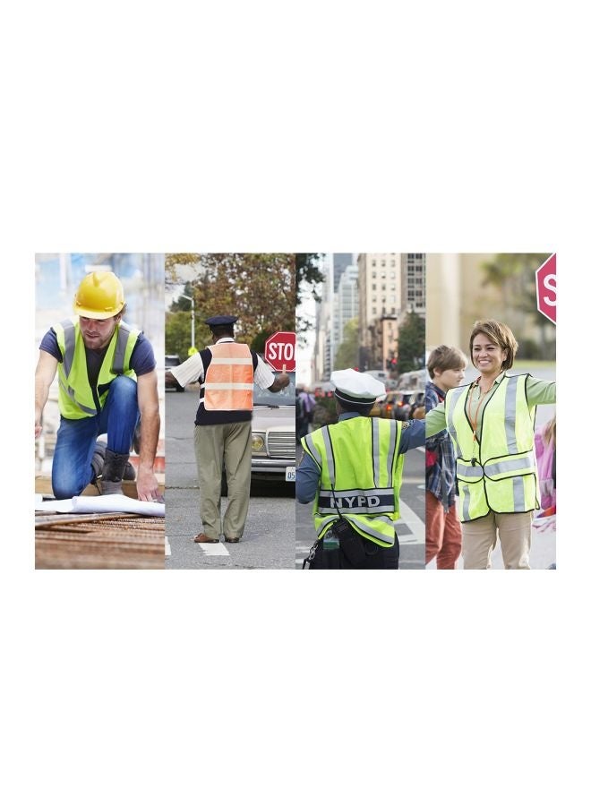Reflective Safety Vest Fluorescent Yellow/Black M - Image 4