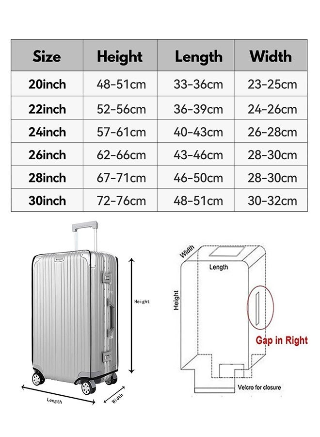 Tersely Premium PVC Luggage Protector 71cm/28" - Waterproof, Dustproof & Anti-Scratch Suitcase Covers for Travel Check-in Luggage Protection Rainy Days & Dirt-Resistant - Image 3