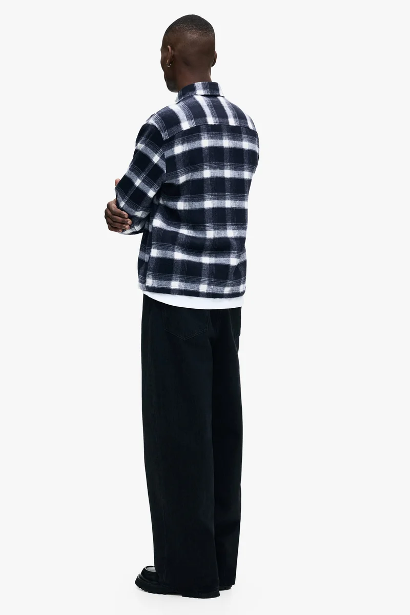 H&M  Regular Fit Flannel overshirt for Men | Best Price UAE
